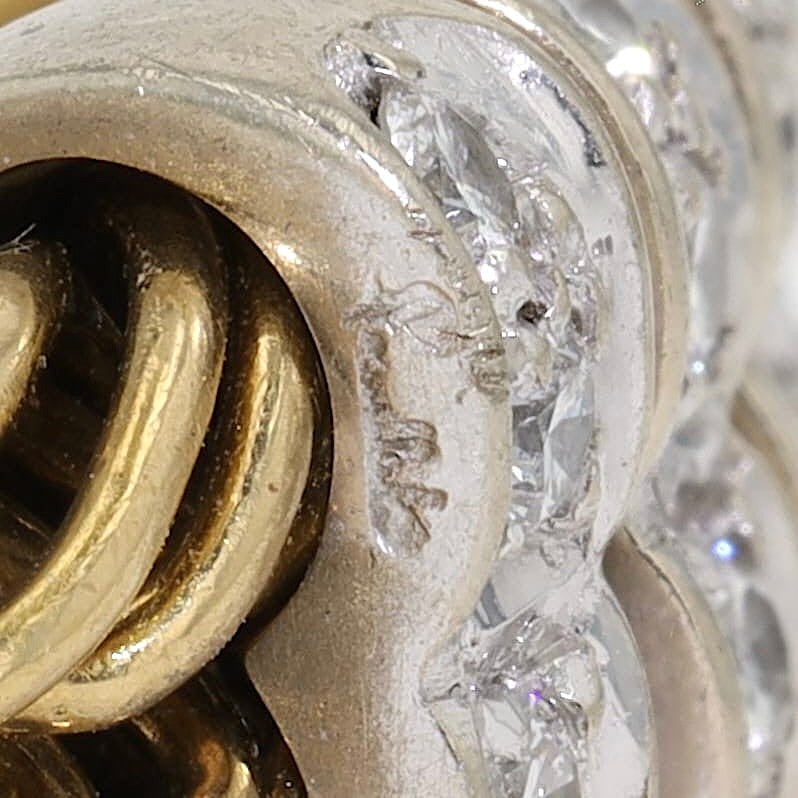 Pomellato Kettenring aus 750er Gelb- und Weißgold mit Brillanten, Signatur Pomellato
