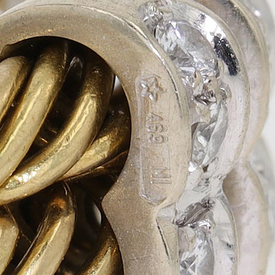 Pomellato Kettenring aus 750er Gelb- und Weißgold mit Brillanten, Stempel