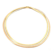 Vintage Collier um diem 1960er-Jahre in 750er Tricolor-Gold, liegend geschlossen